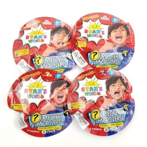 Ryan's World Series 1 Mystery Microverse Figure 2-Pack Lot of 4 Blind Bags Toy