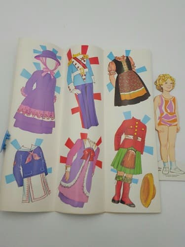 Vintage Shirley Temple Paper Dolls Set 1976 Whitman Uncut in its Original Box - Thumbnail 5
