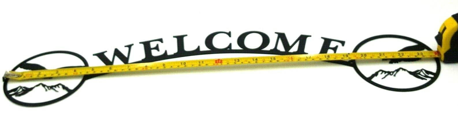 Rustic Home Decor Flying Eagle Themed Welcome Signs Metal Lodge Cabin Nature - Thumbnail 4