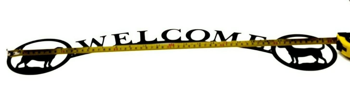 Rustic Home Decor Dog Themed Welcome Signs Metal Cabin Pet Mans Best Friend - Thumbnail 3