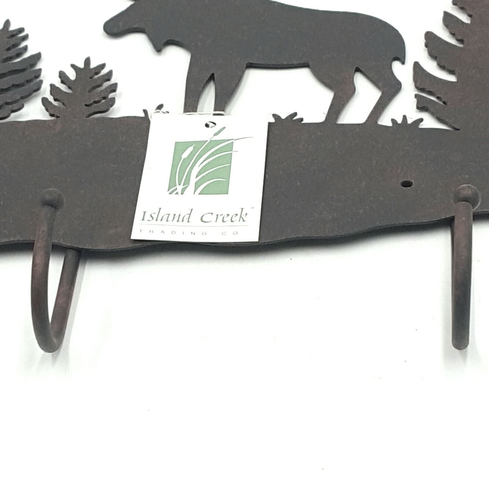 Rustic Home Decor Metal 13" Moose Key Holder With 3 Hooks Wall Mounted Nature - Thumbnail 7