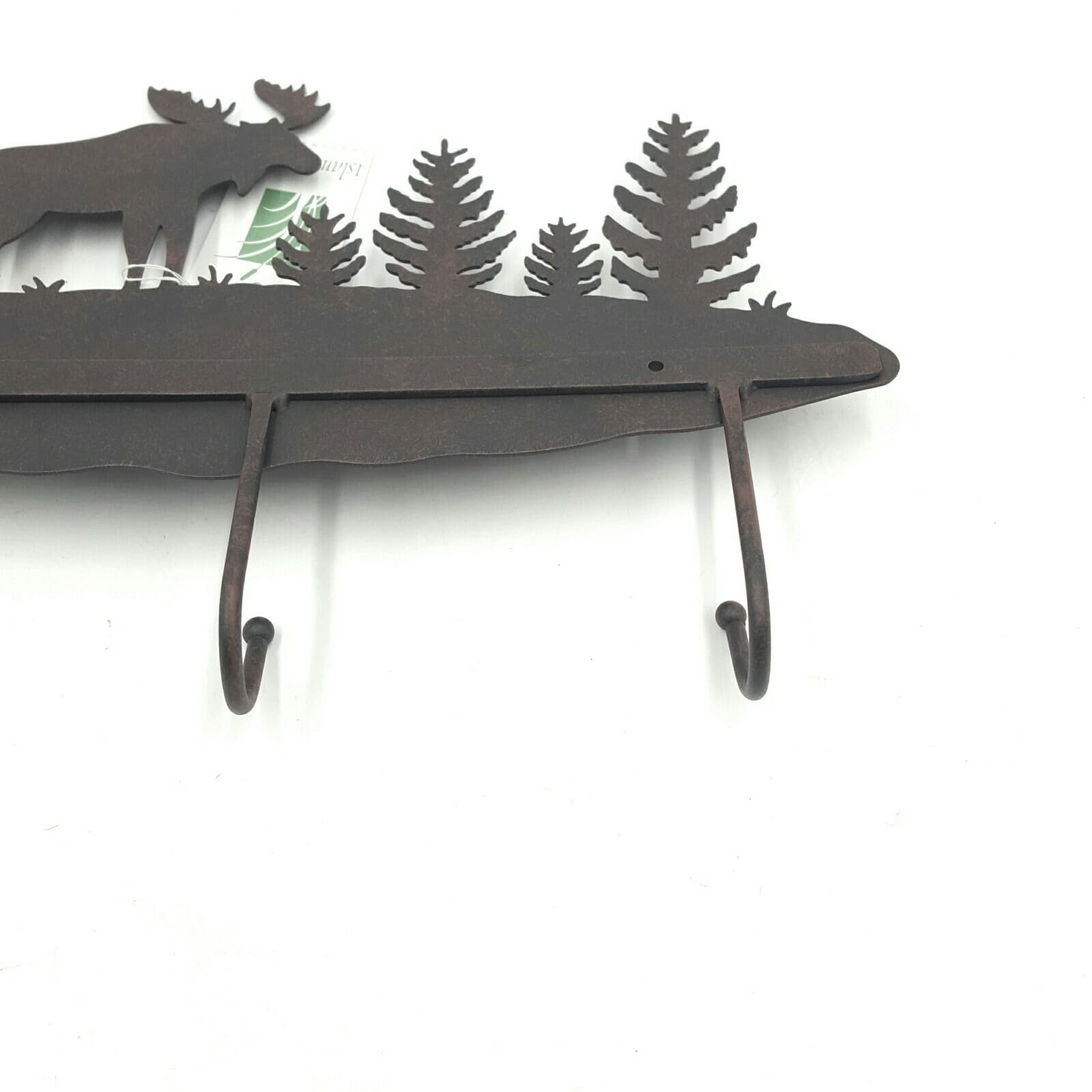 Rustic Home Decor Metal 13" Moose Key Holder With 3 Hooks Wall Mounted Nature - Thumbnail 3