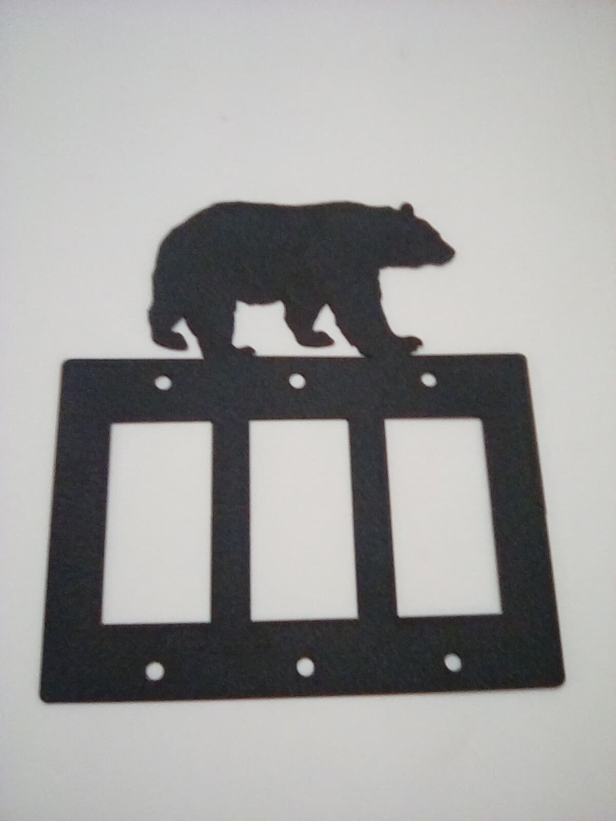 Triple Toggle Outlet Cover Bear Woods County Ranch Lodge Cabin Rustic New - Thumbnail 6