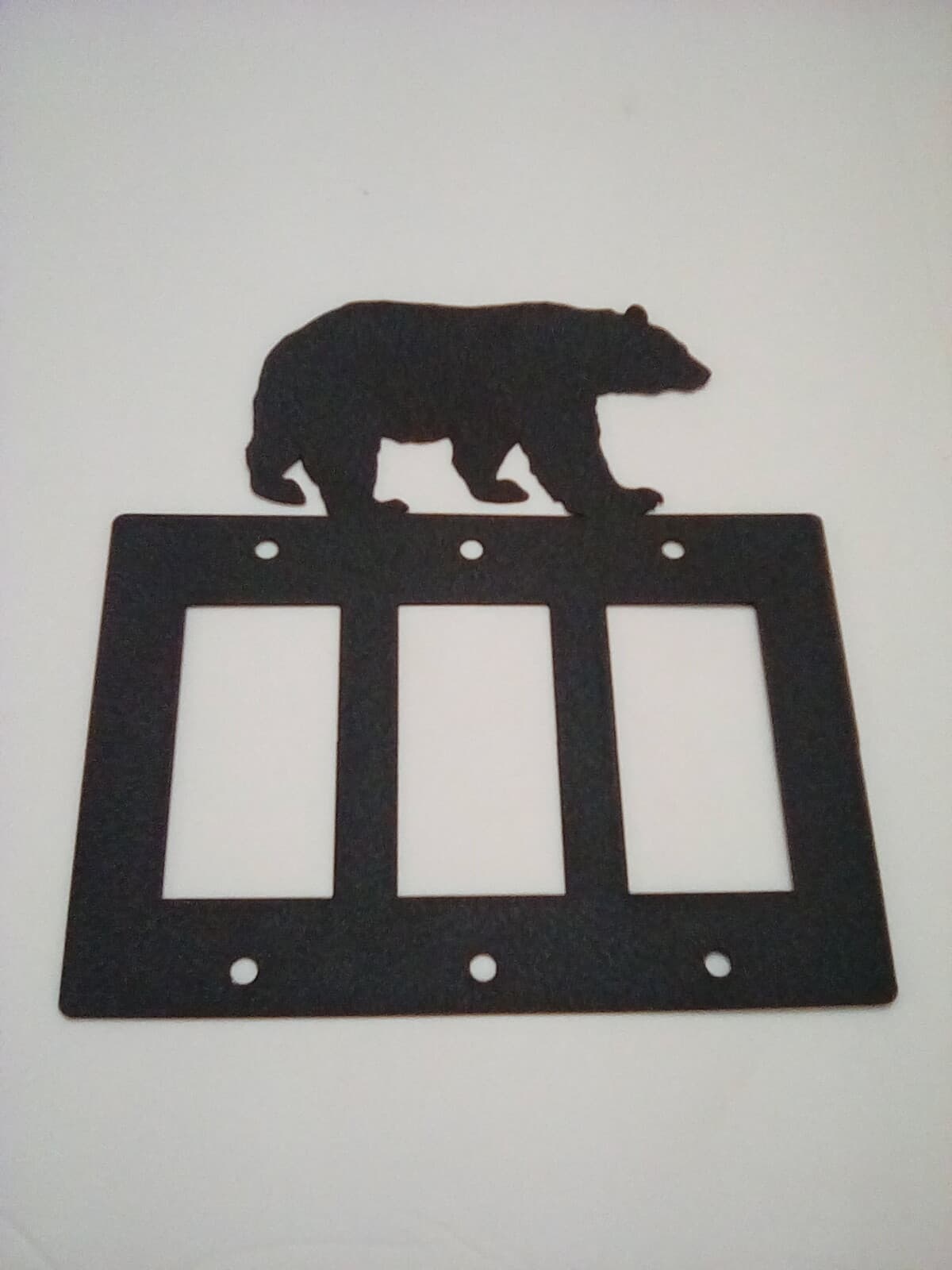 Triple Toggle Outlet Cover Bear Woods County Ranch Lodge Cabin Rustic New - Thumbnail 7