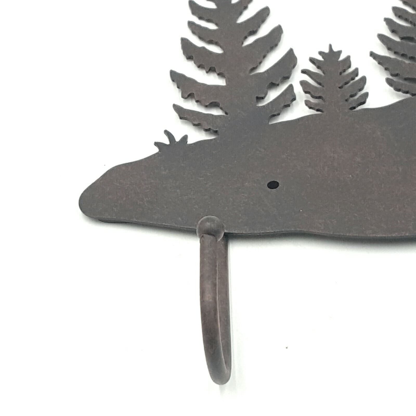 Rustic Home Decor Metal 13" Moose Key Holder With 3 Hooks Wall Mounted Nature - Thumbnail 8
