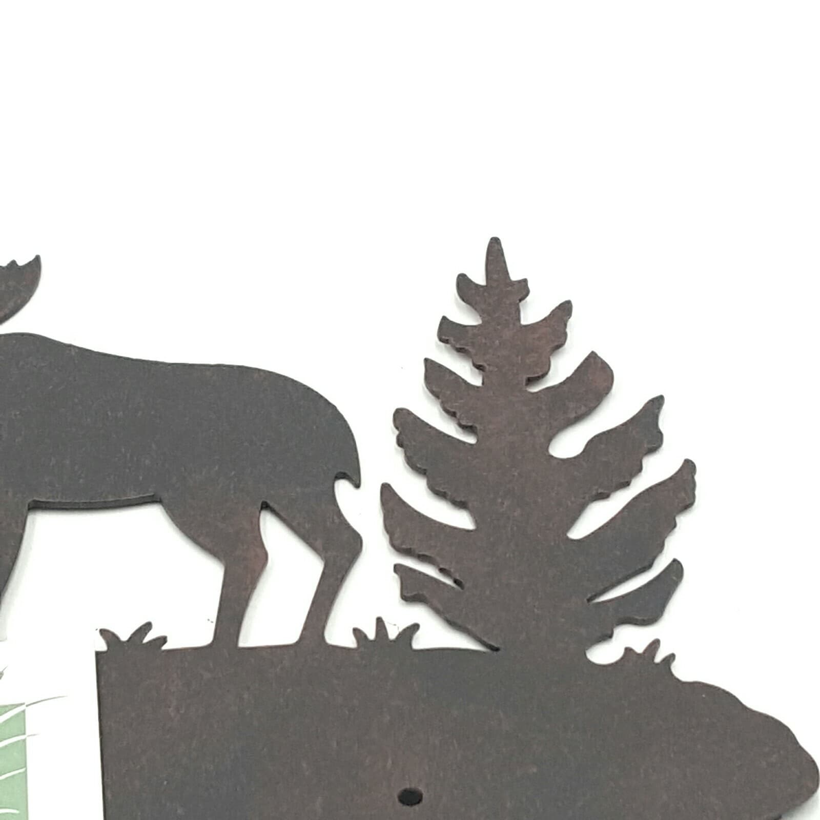 Rustic Home Decor Metal 13" Moose Key Holder With 3 Hooks Wall Mounted Nature - Thumbnail 10