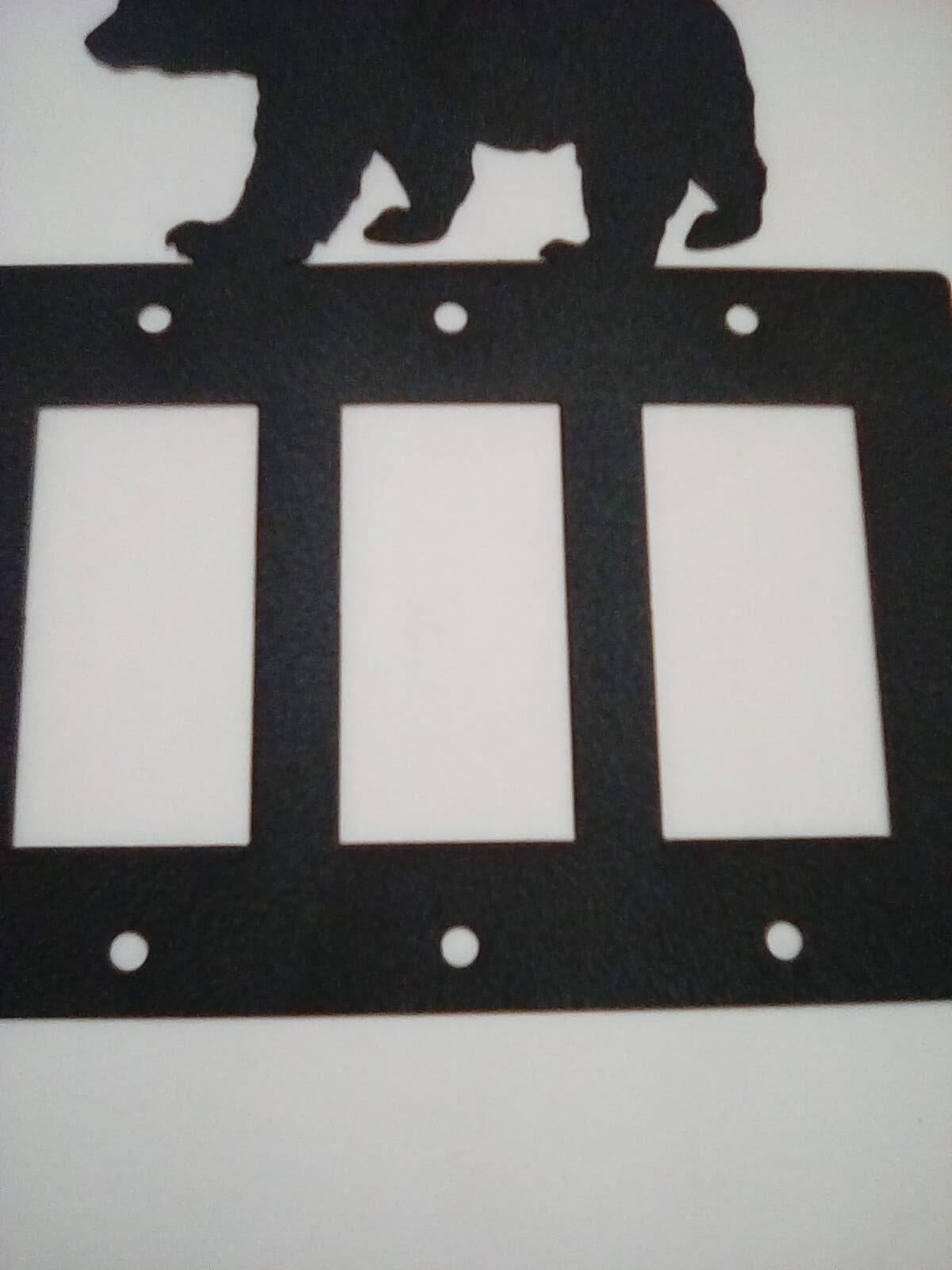 Triple Toggle Outlet Cover Bear Woods County Ranch Lodge Cabin Rustic New - Thumbnail 4