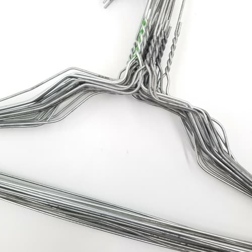 25 Silver Wire Hangers Shirt Blouse Clothes Dry Cleaner Craft 16" in. Metal USED - Thumbnail 5