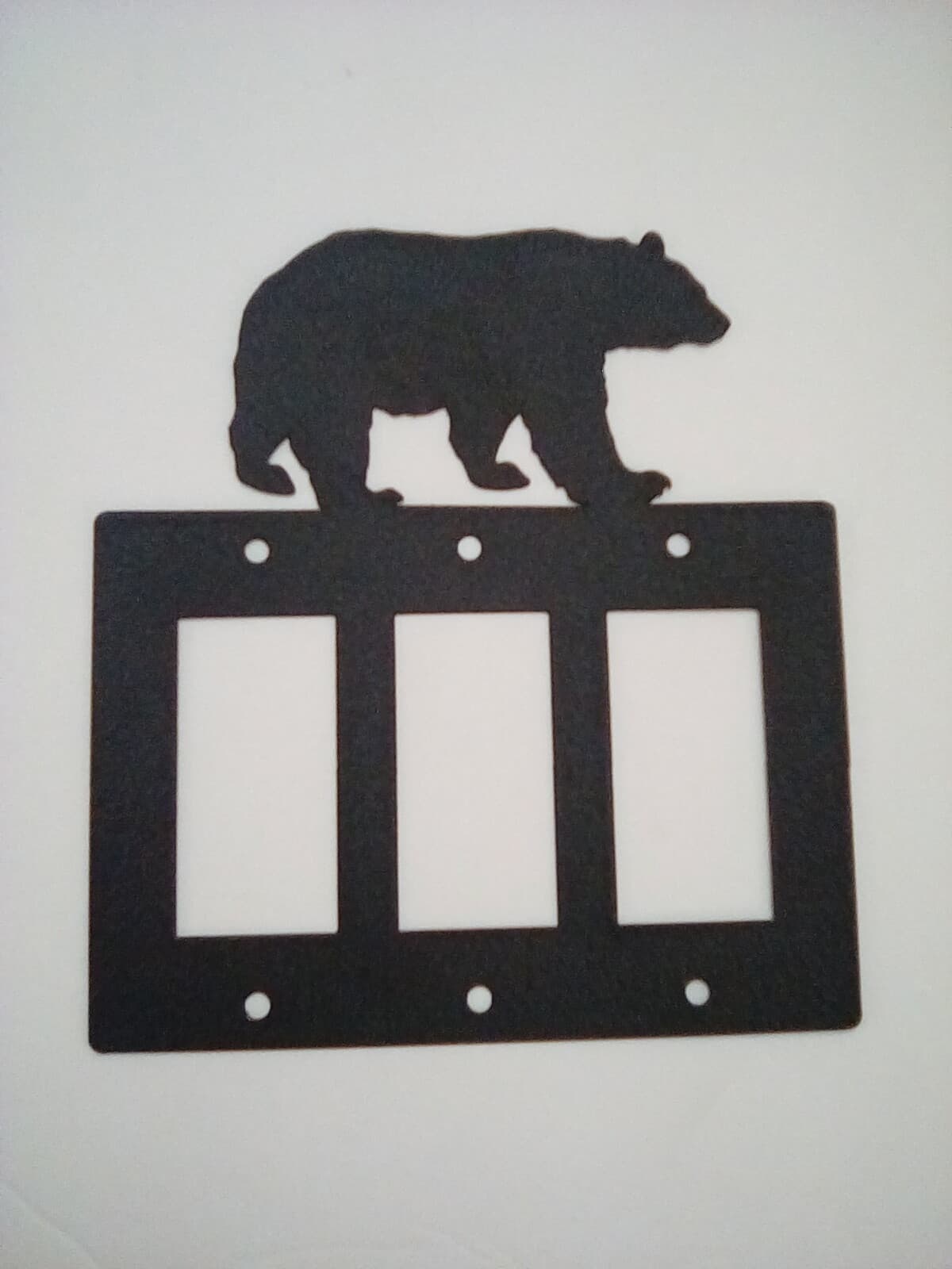 Triple Toggle Outlet Cover Bear Woods County Ranch Lodge Cabin Rustic New - Thumbnail 5