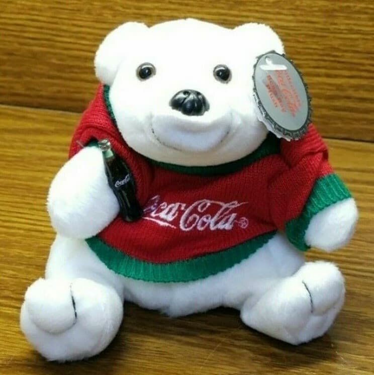 Coca Cola Collectible Plush Lot Vintage Toy Set of 6 Polar Bear Walrus Seal - Thumbnail 7