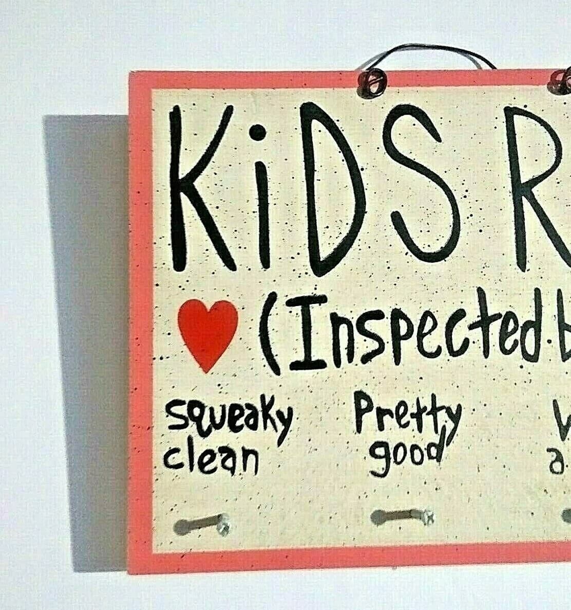 Kids Room Girl Hanging Sign Plaque Wall Decor Decoration Art Craft Wood Pink - Thumbnail 2
