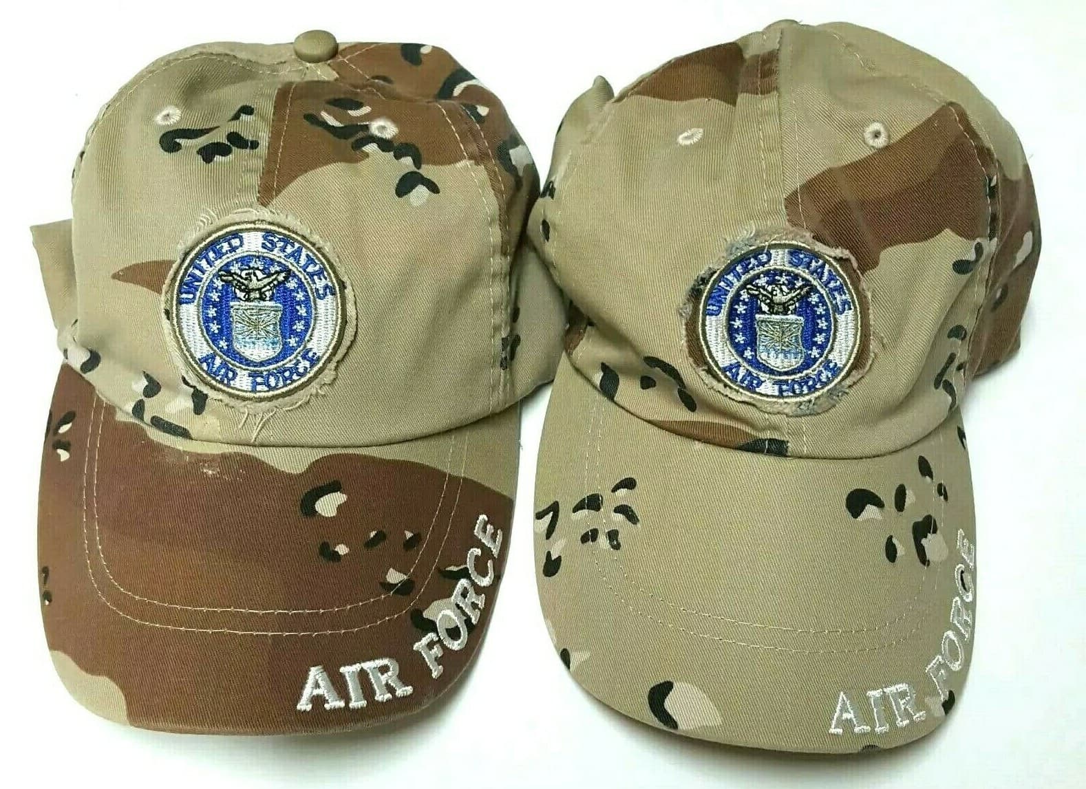 US Air Force Emblem Baseball Ball Cap Hat Camo Brown Military Adjustable C1 - Thumbnail 5