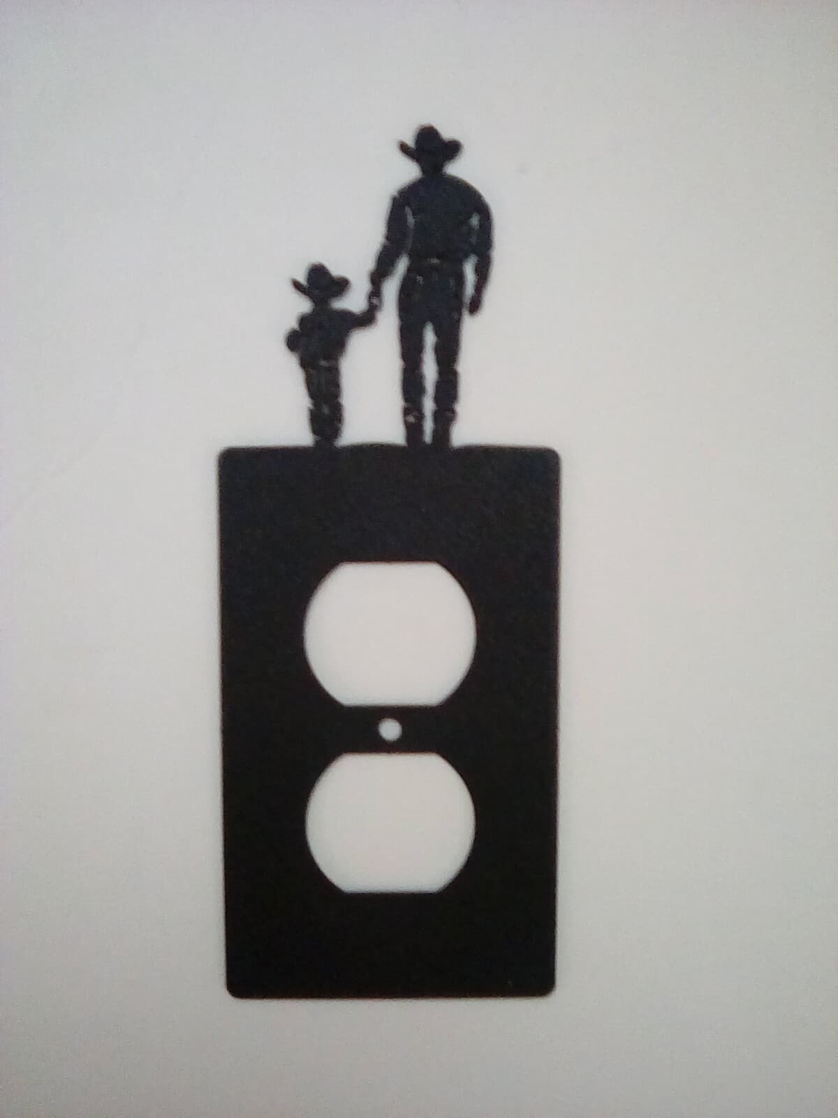 Single Outlet Cover Cowboy Son Metal Farm Cabin Ranch Lodge Rustic New - Thumbnail 6