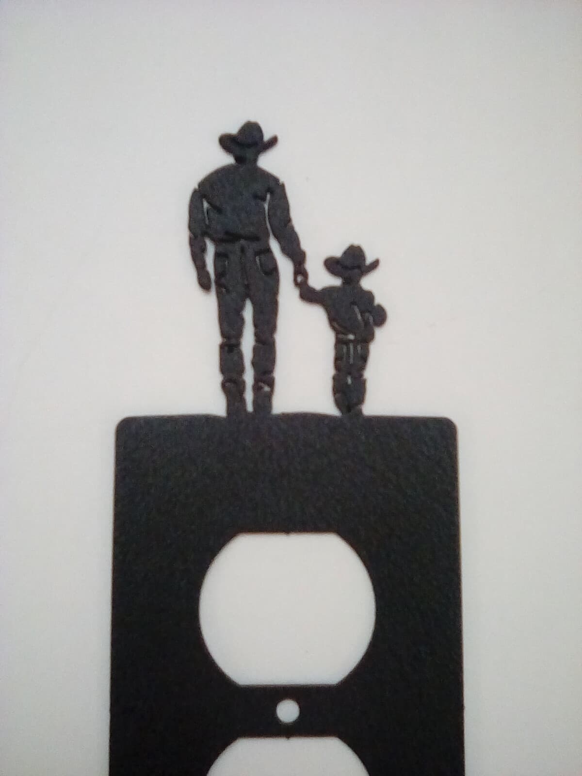 Single Outlet Cover Cowboy Son Metal Farm Cabin Ranch Lodge Rustic New - Thumbnail 4