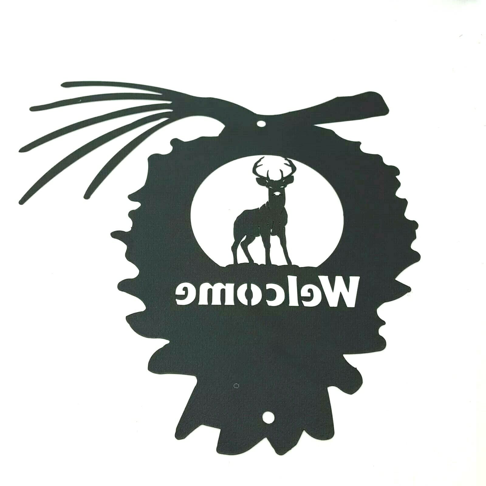 Wildlife Welcome Sign Metal Home Decor Buffalo Moose Deer Coyote Wolf Bear Elk - Thumbnail 12