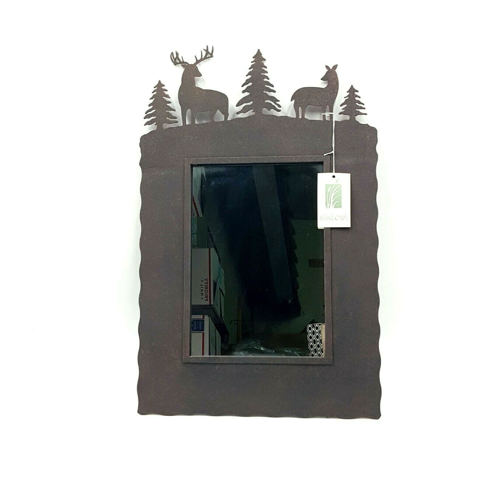 Gift Rustic Home Decor Deer Themed Mirror Dennis East Island Creek New Hanging - Thumbnail 10