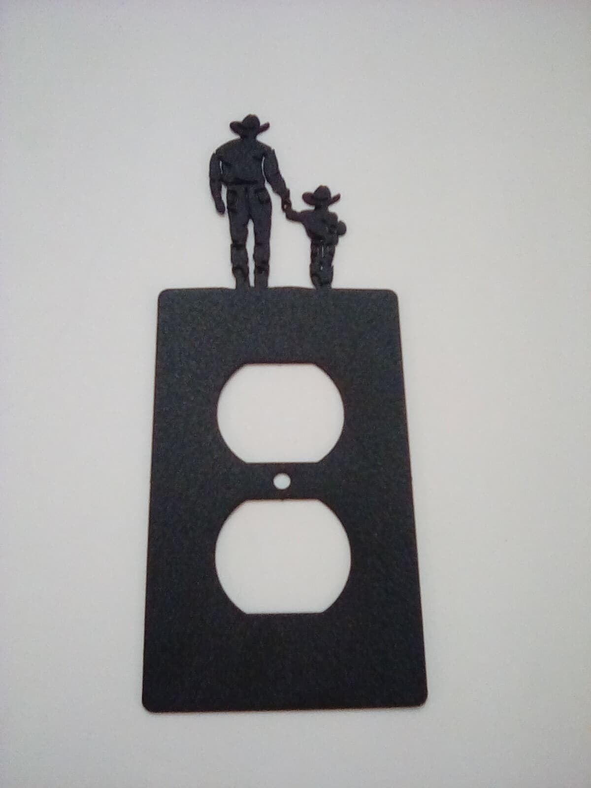 Single Outlet Cover Cowboy Son Metal Farm Cabin Ranch Lodge Rustic New - Thumbnail 3