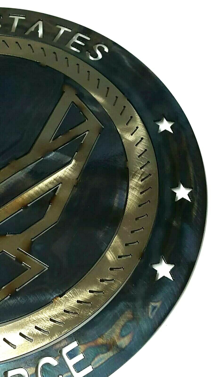Air Force Lazart Metal Decorative Round Shield Military Service Emblem Gift A5 - Thumbnail 4