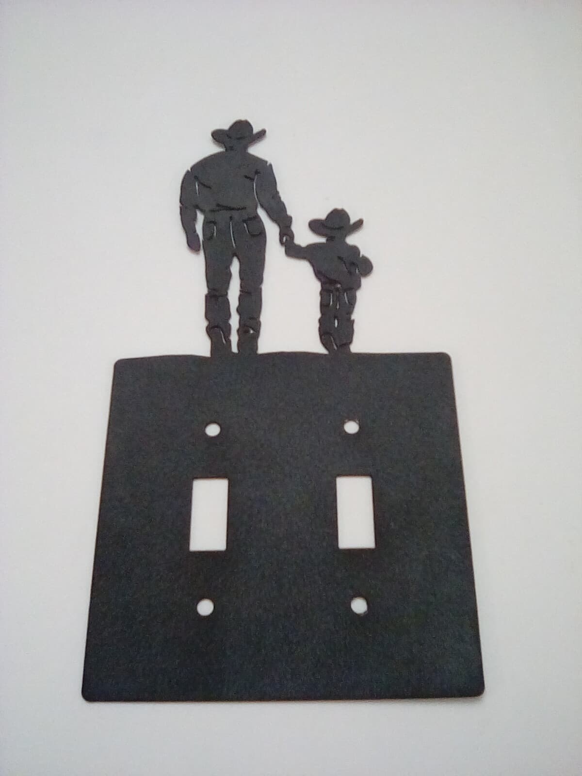 Double Switch Plate Cover Cowboy Son Metal Farm Cabin Ranch Lodge Rustic New - Thumbnail 7