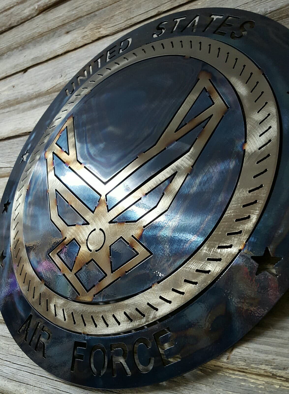 Air Force Lazart Metal Decorative Round Shield Military Service Emblem Gift A5 - Thumbnail 10