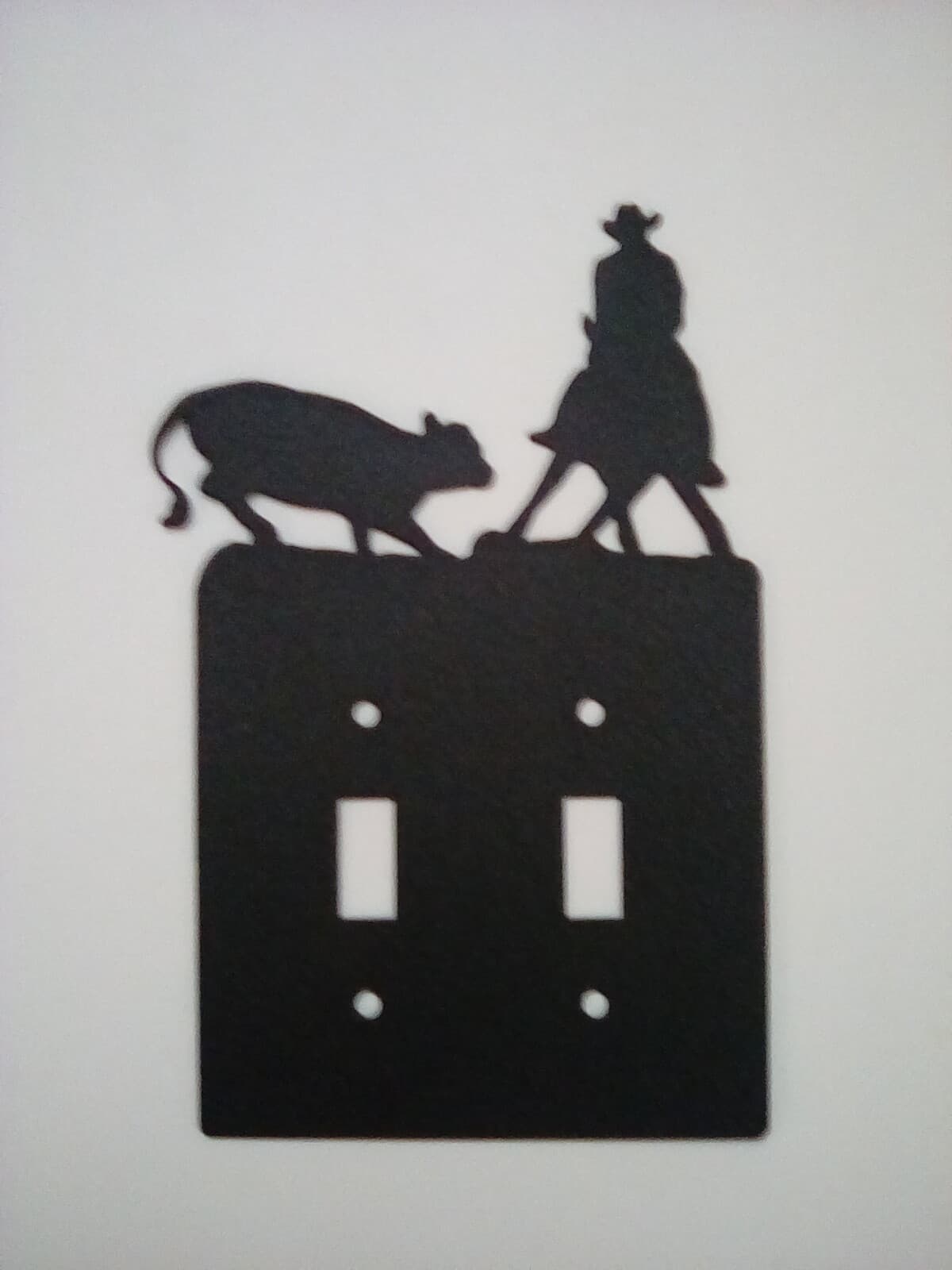 Double Switch Plate Cover Cowboy Horse Roundup Farm Cabin Ranch Lodge Rustic New - Thumbnail 6
