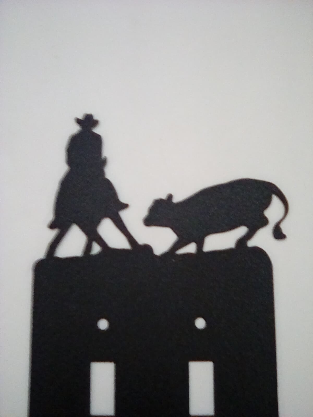 Double Switch Plate Cover Cowboy Horse Roundup Farm Cabin Ranch Lodge Rustic New - Thumbnail 4