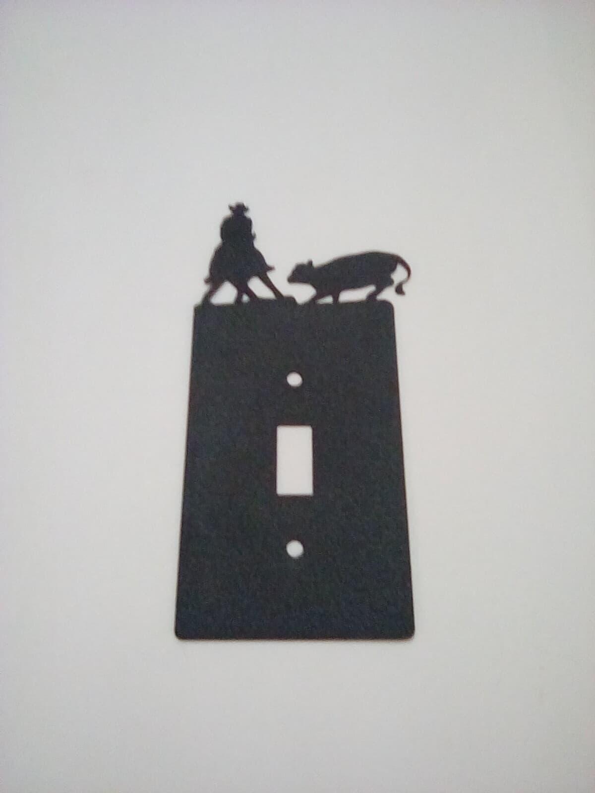 Single Switch Plate Cover Cowboy Horse Roundup Farm Cabin Ranch Lodge Rustic New - Thumbnail 5