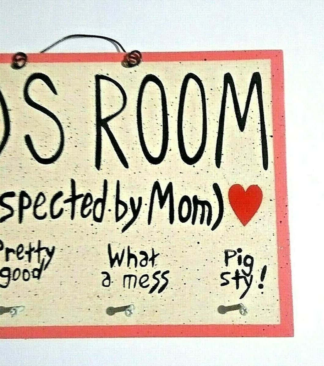 Kids Room Girl Hanging Sign Plaque Wall Decor Decoration Art Craft Wood Pink - Thumbnail 3