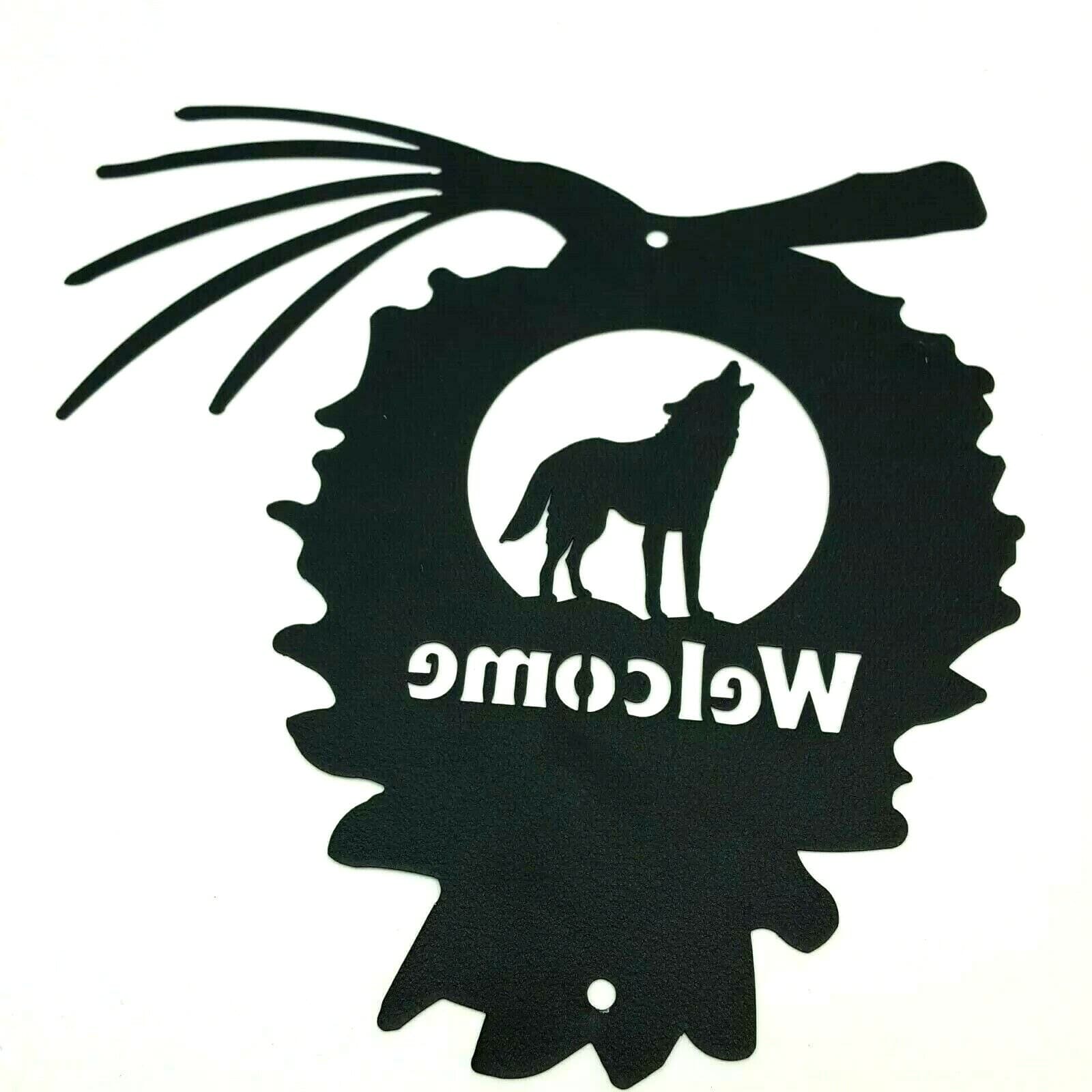 Wildlife Welcome Sign Metal Home Decor Buffalo Moose Deer Coyote Wolf Bear Elk - Thumbnail 10