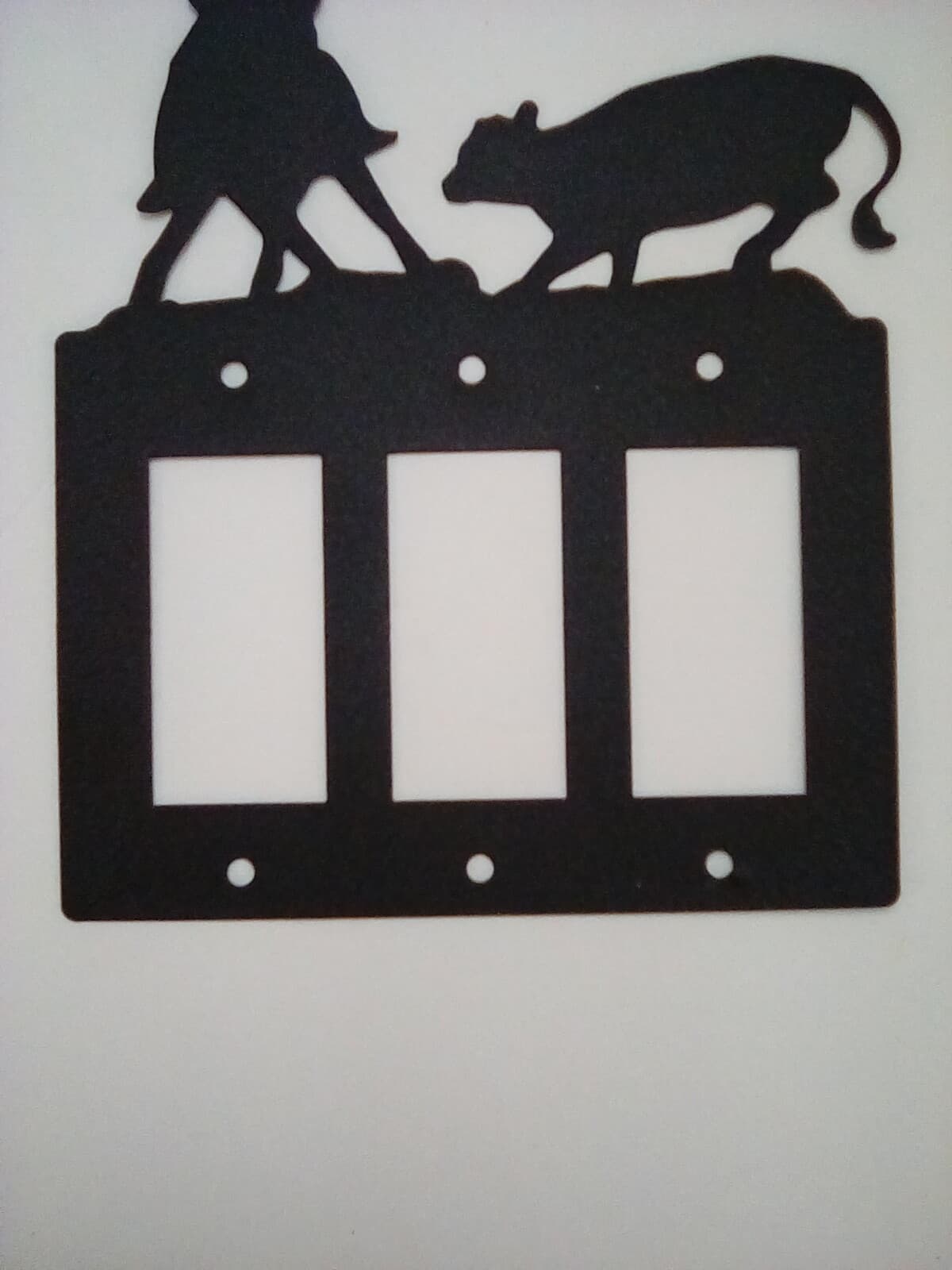 Triple Toggle Plate Cover Cowboy Horse Roundup Farm Cabin Ranch Lodge Rustic New - Thumbnail 5