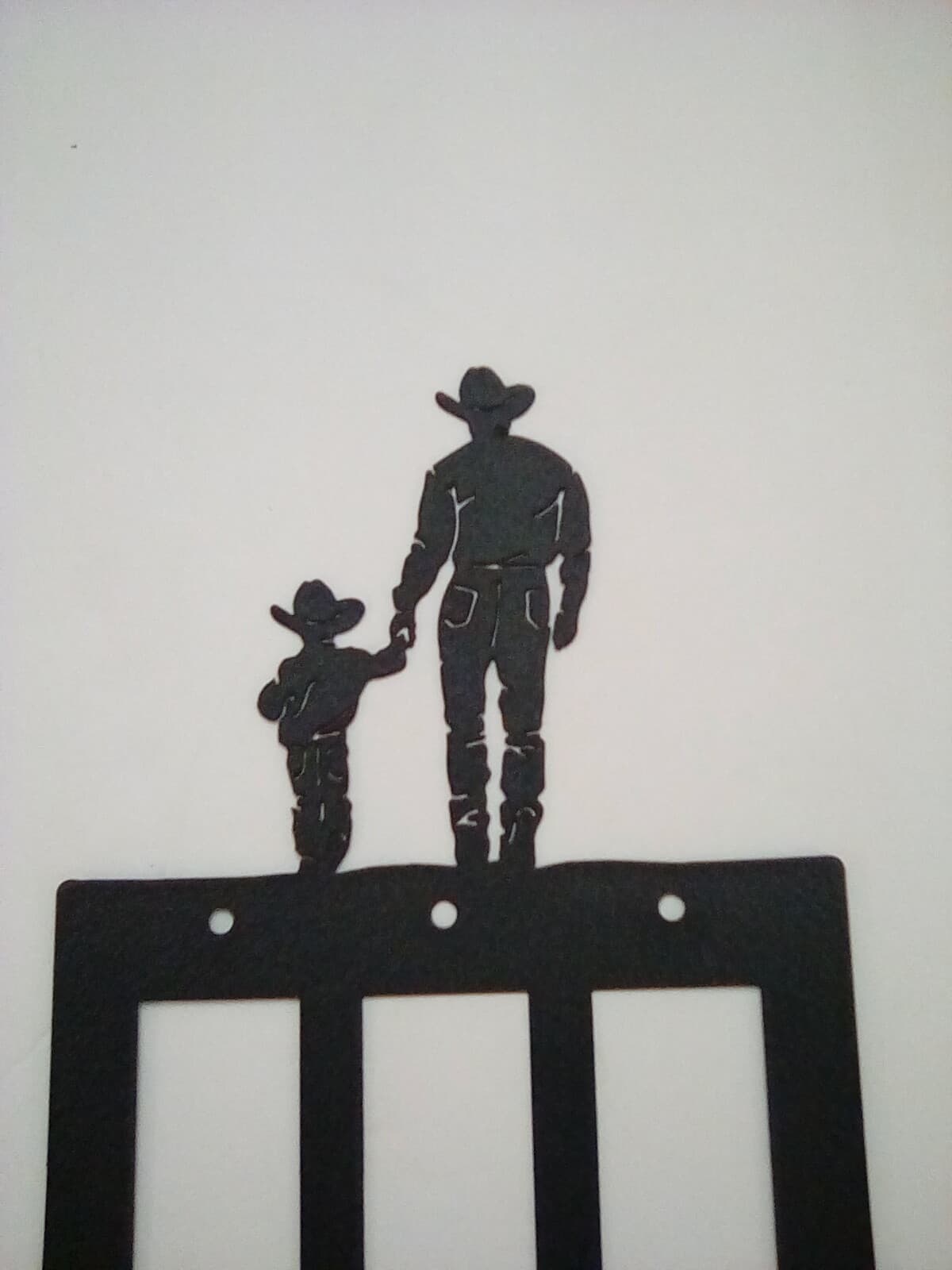 Triple Toggle Plate Cover Cowboy Son Country Metal Farm Ranch Lodge Rustic - Thumbnail 6
