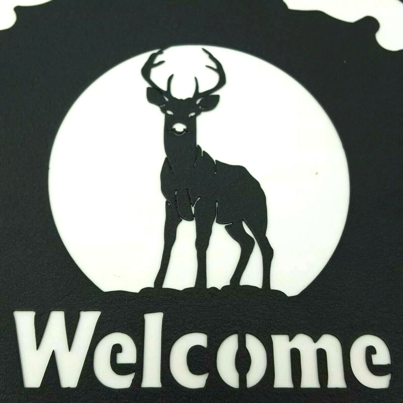 Wildlife Welcome Sign Metal Home Decor Buffalo Moose Deer Coyote Wolf Bear Elk - Thumbnail 9