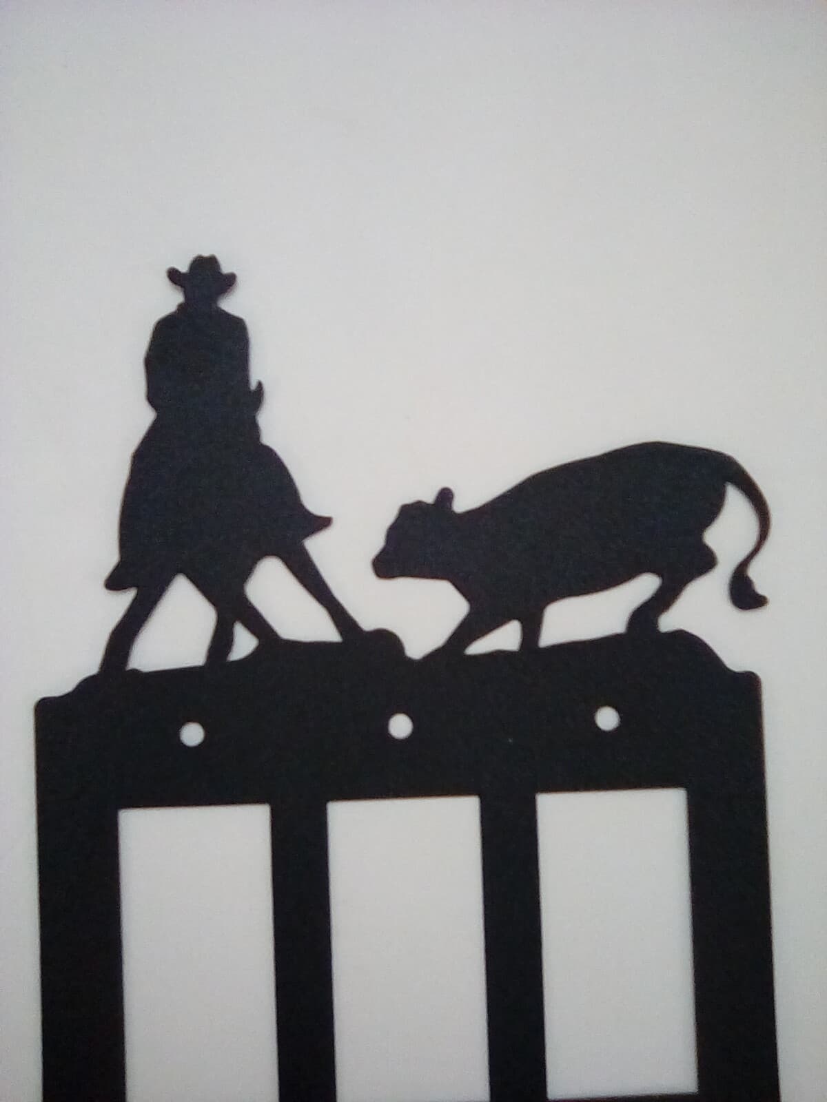 Triple Toggle Plate Cover Cowboy Horse Roundup Farm Cabin Ranch Lodge Rustic New - Thumbnail 4