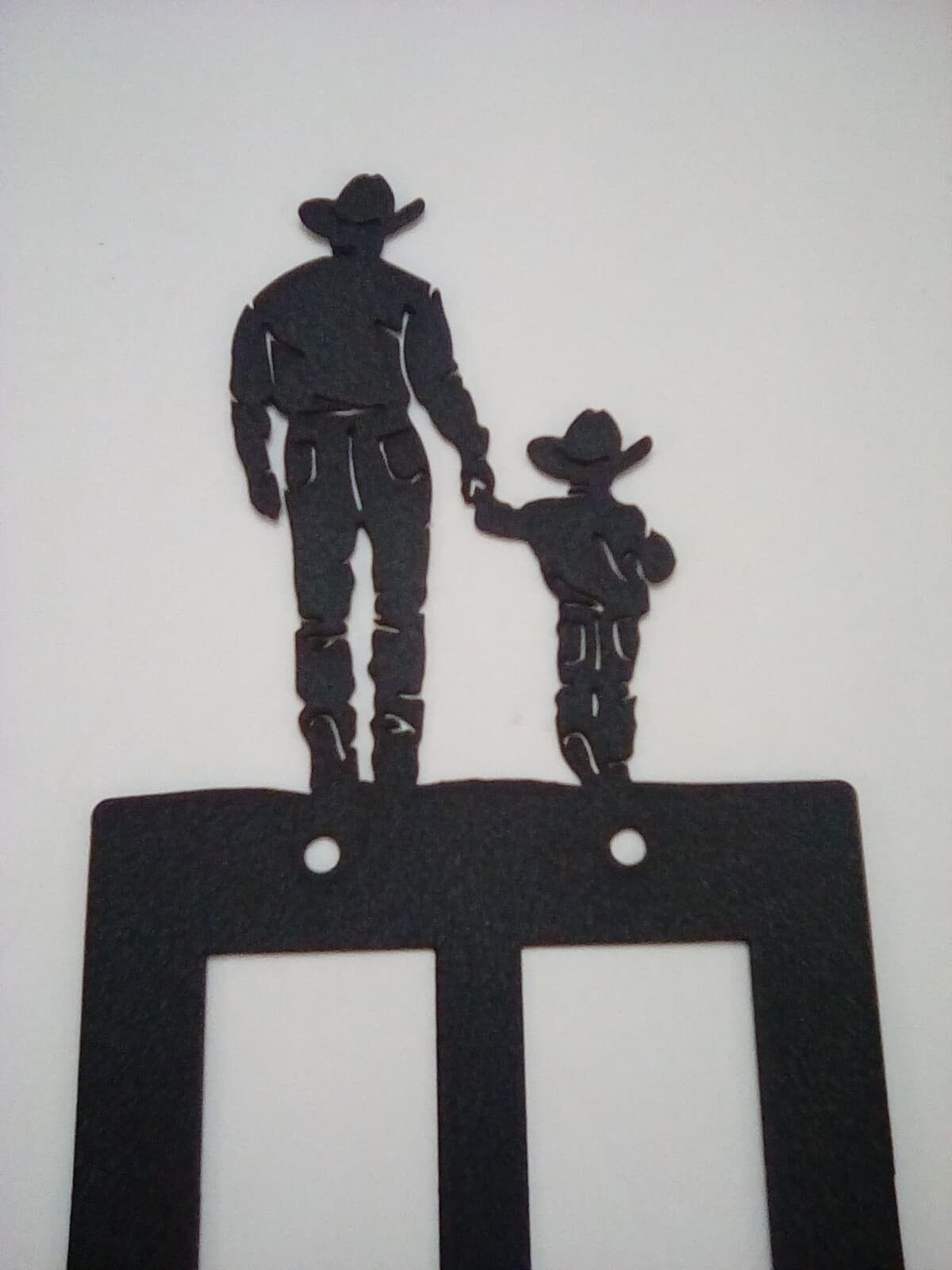 Double Toggle Plate Cover Cowboy Son Metal Farm Cabin Ranch Lodge Rustic New - Thumbnail 3