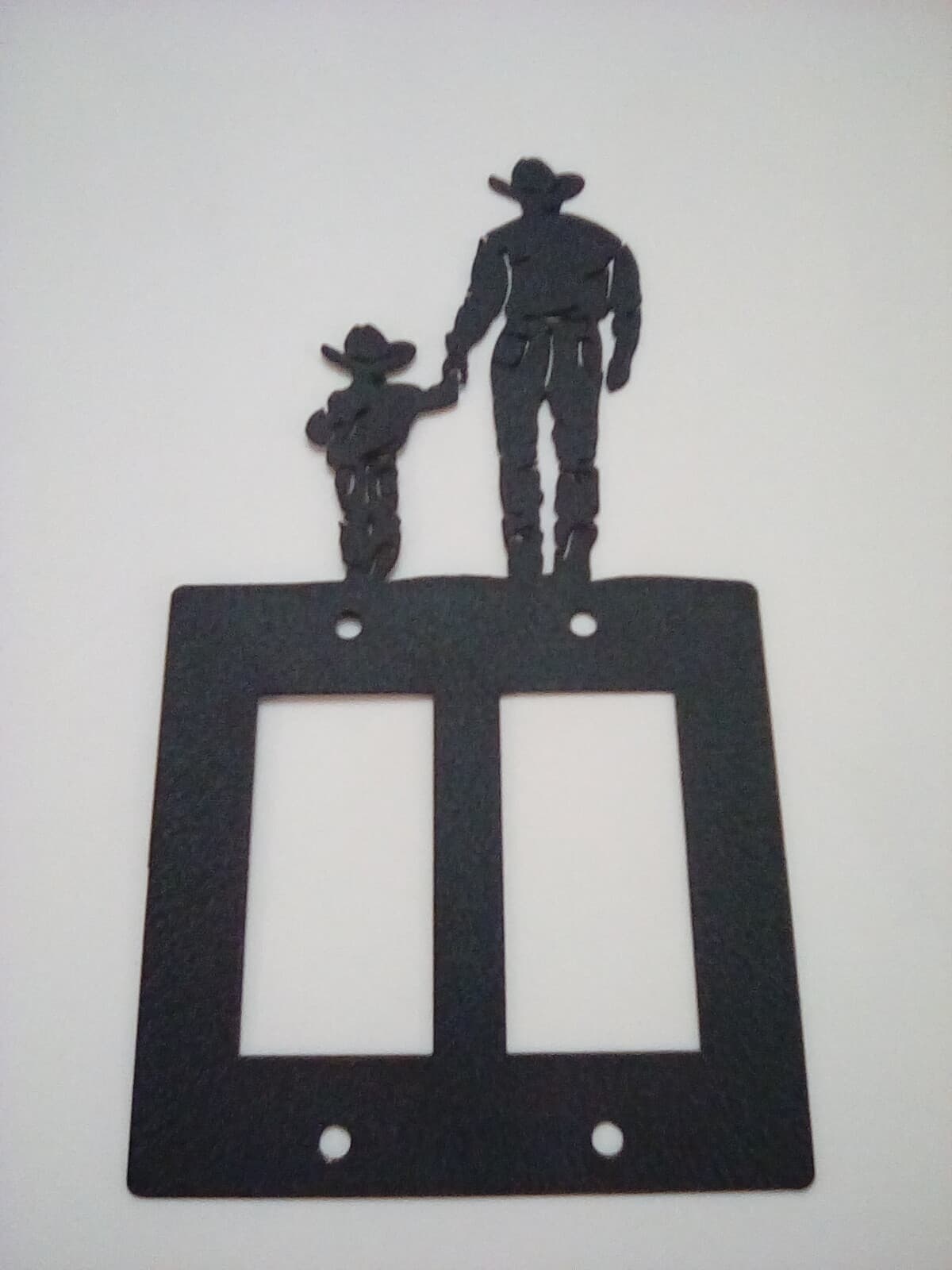 Double Toggle Plate Cover Cowboy Son Metal Farm Cabin Ranch Lodge Rustic New - Thumbnail 7