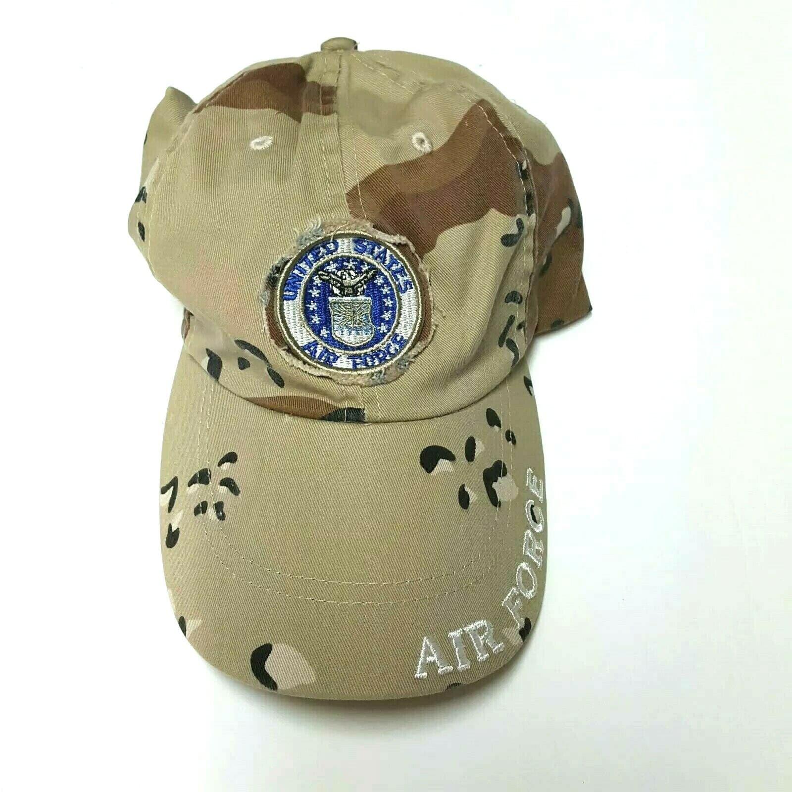 US Air Force Emblem Baseball Ball Cap Hat Camo Brown Military Adjustable C1 - Thumbnail 7
