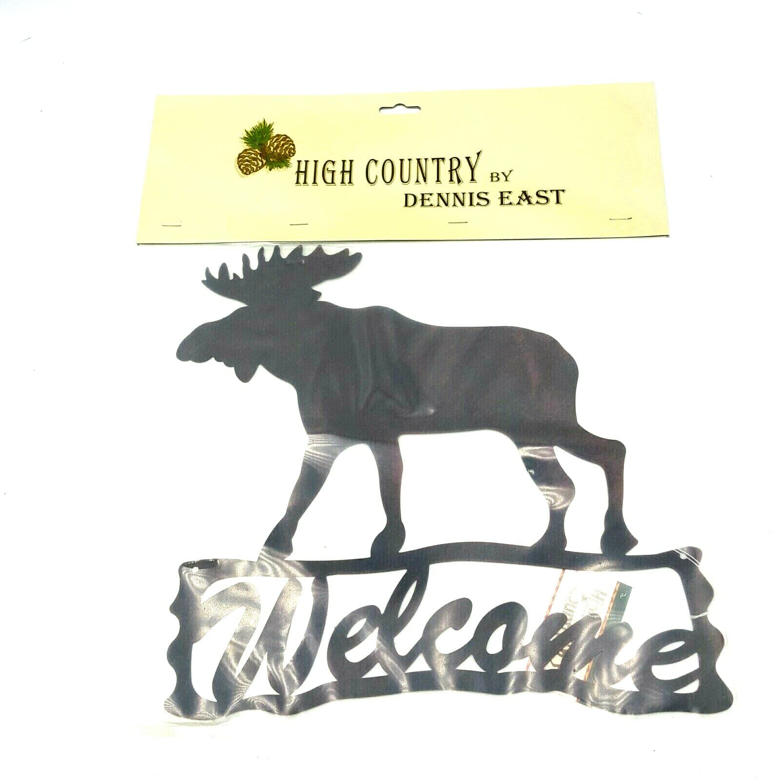 Moose Welcome Plaque Log Cabin Lodge Wilderness High Country Dennis East - Thumbnail 2