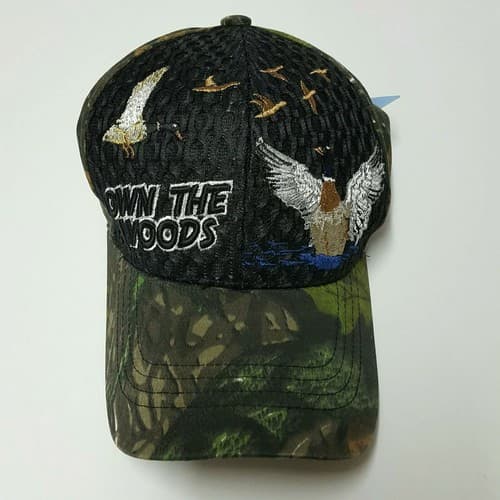 Hunters "Own The Woods" Hunting Ducks Camo Adjustable Baseball Cap Ball Hat C2 - Thumbnail 9