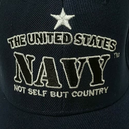 US Navy Baseball Ball Cap Hat Adjustable Navy Blue Black Flag Eagle Military C1 - Thumbnail 9