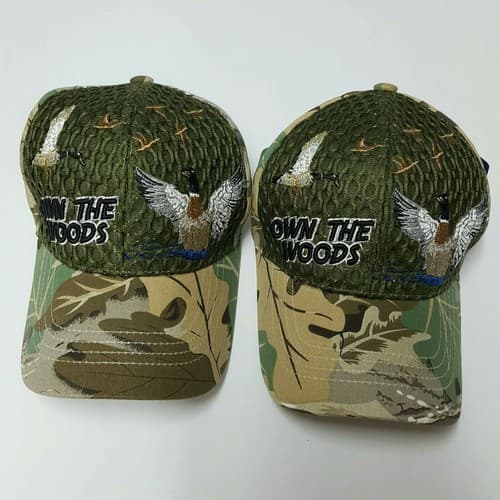 Hunters "Own The Woods" Hunting Ducks Camo Adjustable Baseball Cap Ball Hat C2 - Thumbnail 2