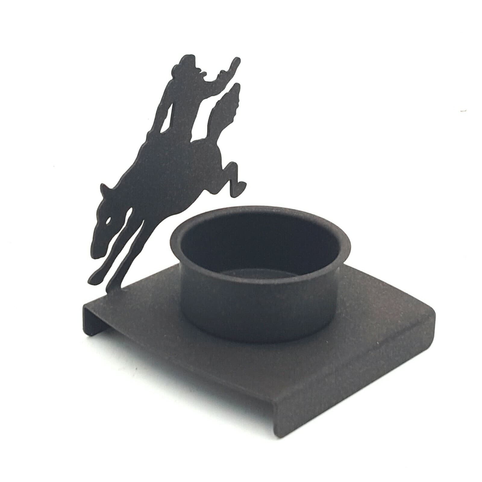 Bronco Tea Light Candle Holder Rustic Home Decor Rodeo Cowboys New Metal - Thumbnail 10