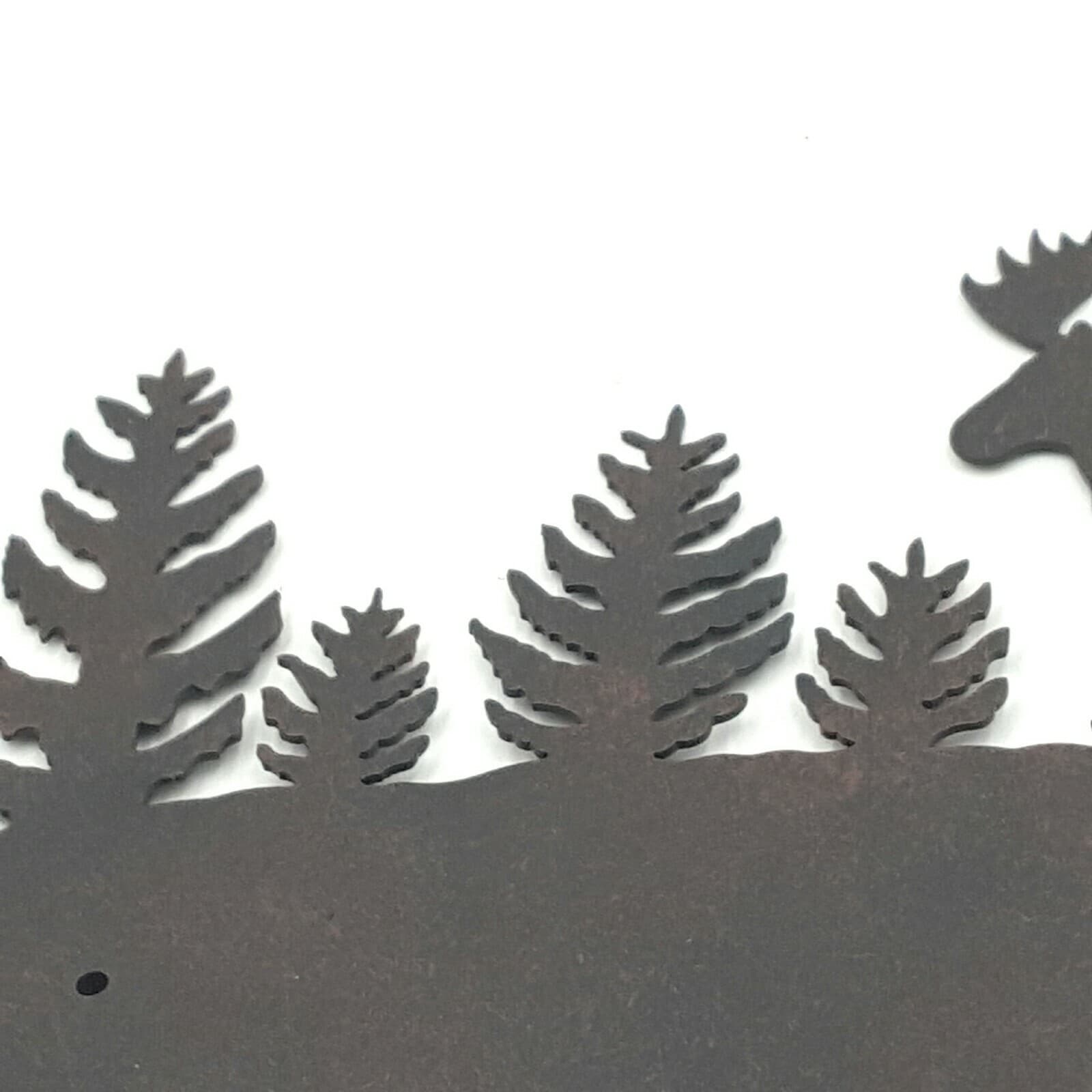 Rustic Decor Metal 13" Moose Key Holder With 3 Hooks Wall Mounted Nature New - Thumbnail 9