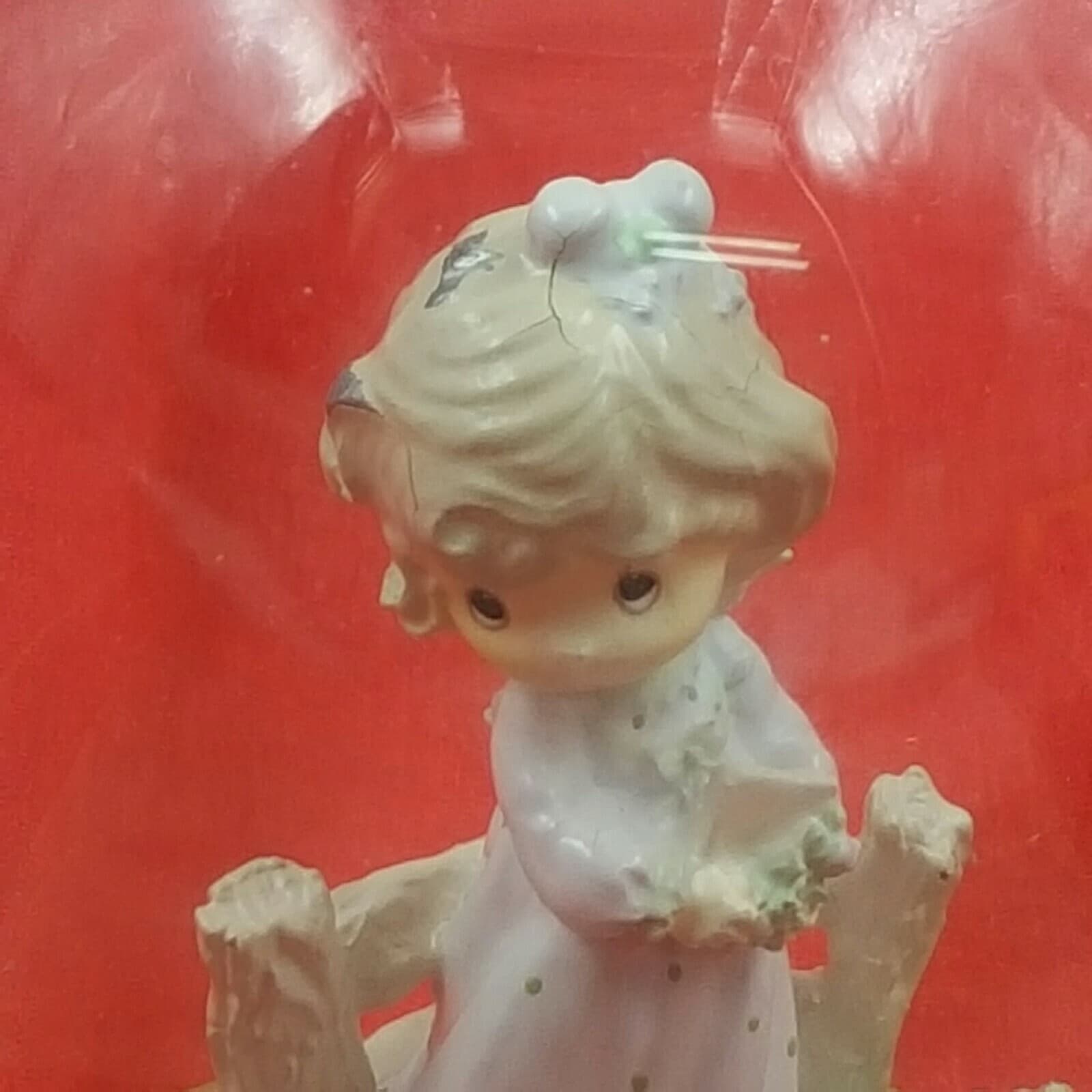 Eneco Spring Precious Moments Figurine Glass Stand Vintage 1990 Samuel J Butcher - Thumbnail 10