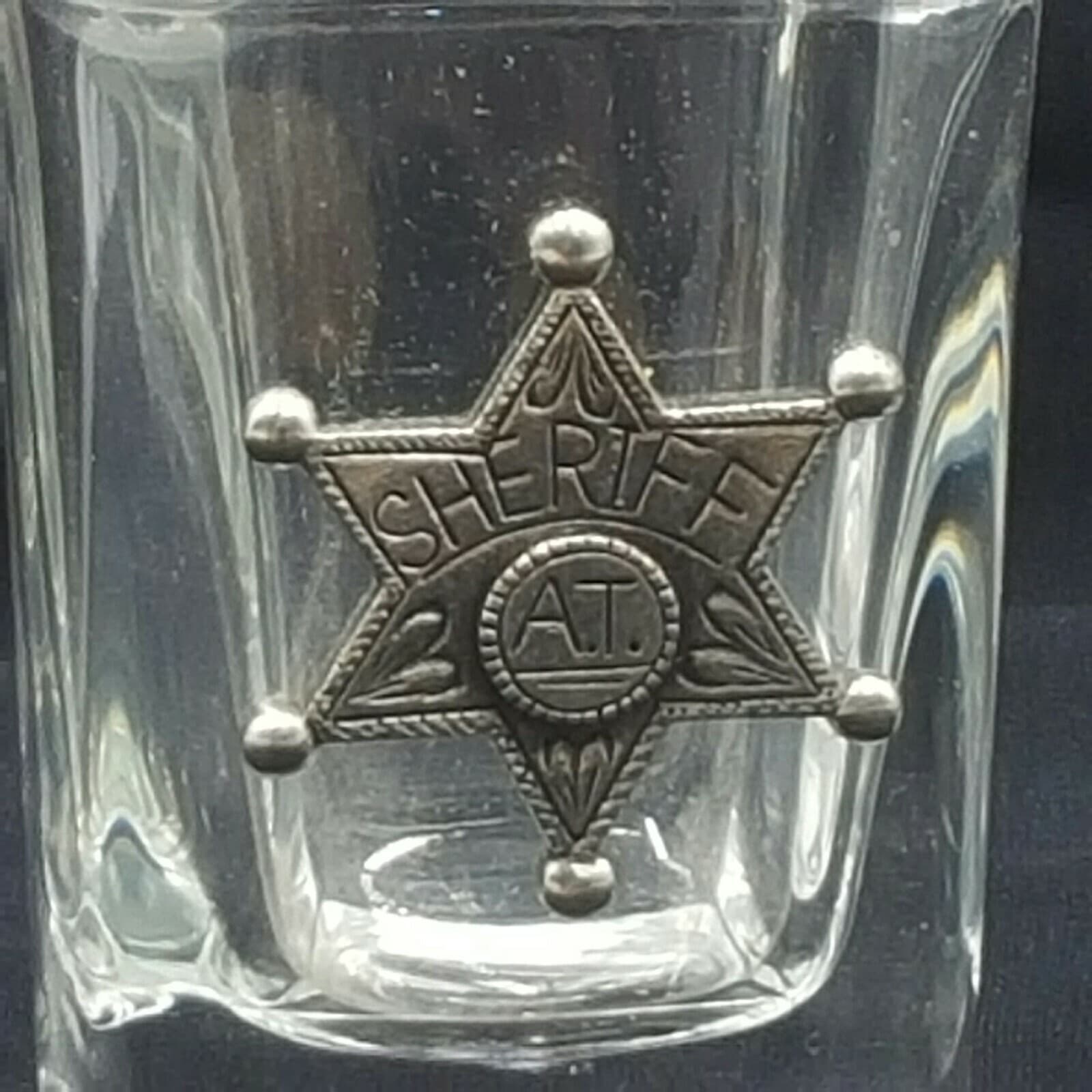 Sheriff Themed Shot Small Glasses Candle Holders Kitchen Dinning New - Thumbnail 9