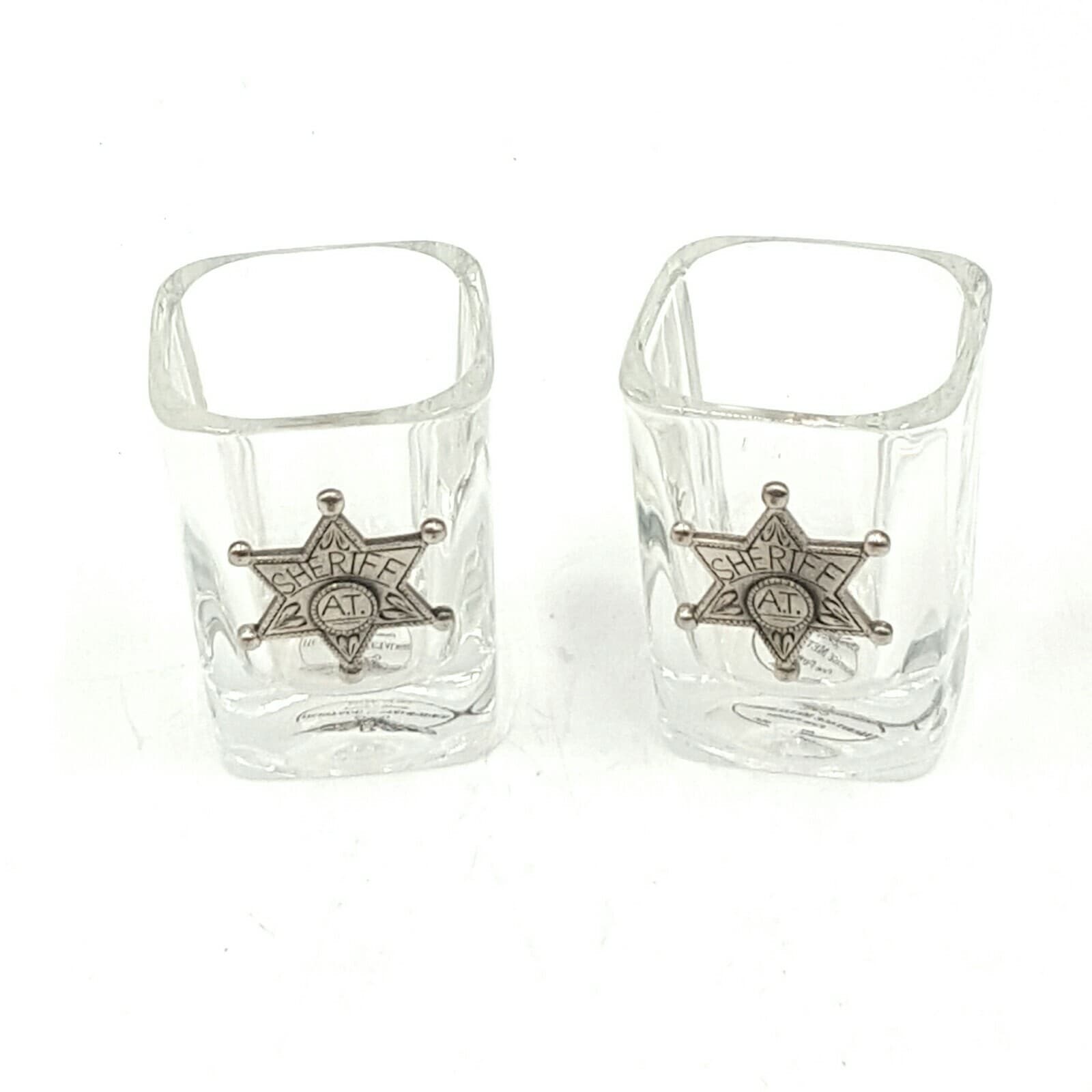 Sheriff Themed Shot Small Glasses Candle Holders Kitchen Dinning New - Thumbnail 12