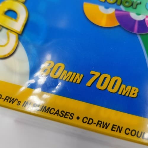 Verbatim NEW 20-Pack CD-RW 700MB 2X-4X DataLifePlus Cool Colors Slim Jewel Cases - Thumbnail 3