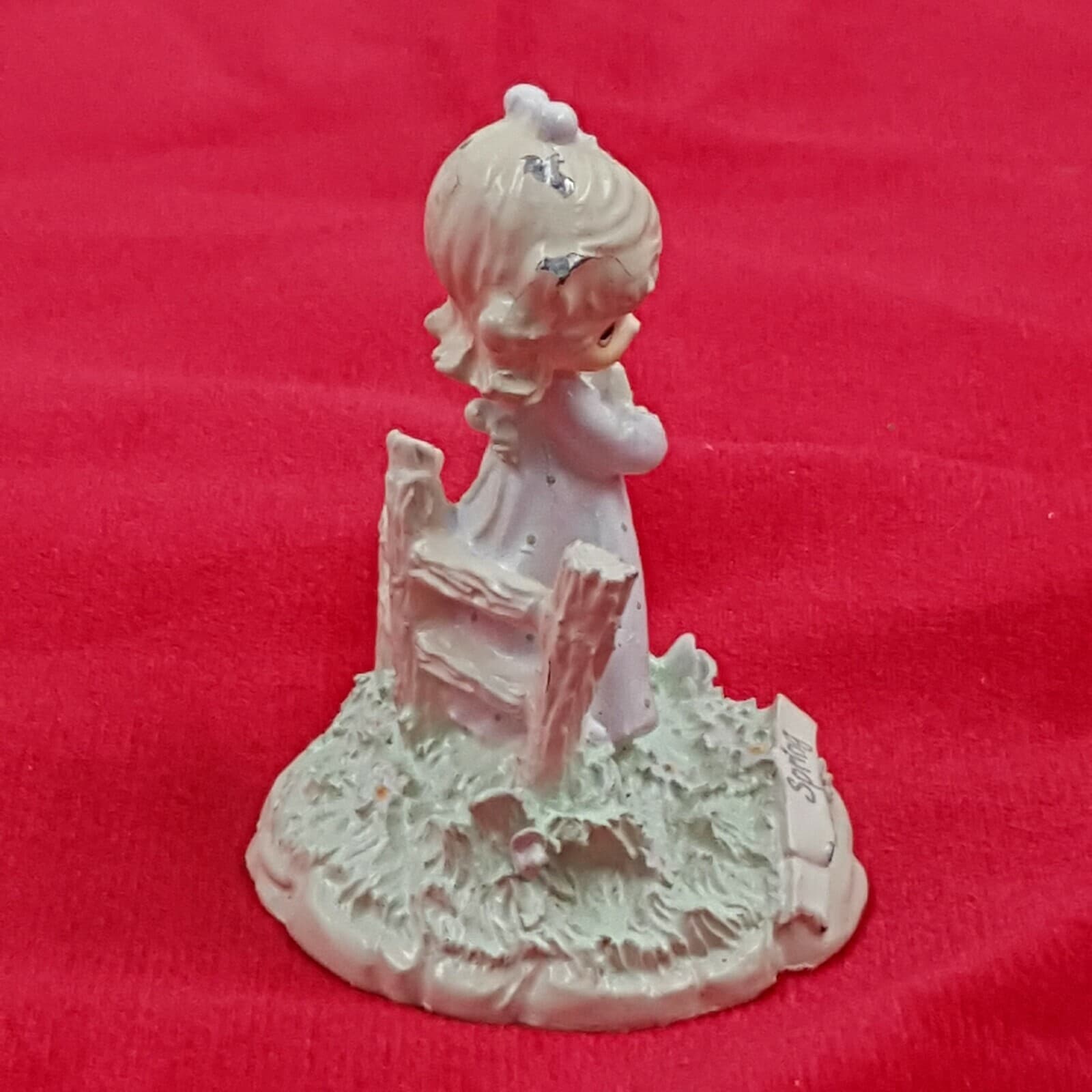 Eneco Spring Precious Moments Figurine Glass Stand Vintage 1990 Samuel J Butcher - Thumbnail 8