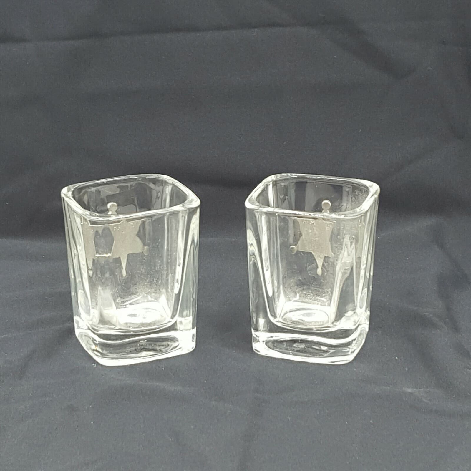 Sheriff Themed Shot Small Glasses Candle Holders Kitchen Dinning New - Thumbnail 4