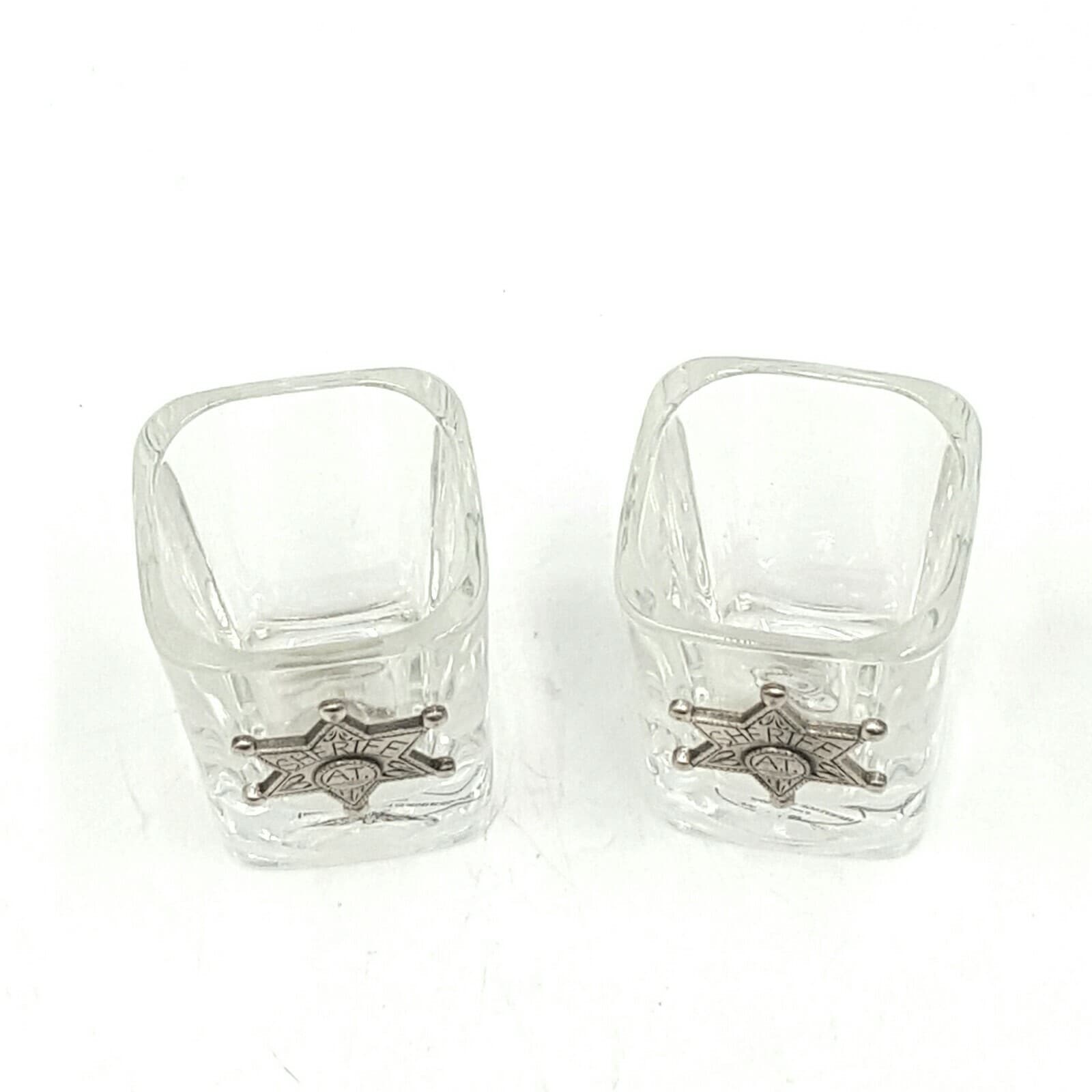 Sheriff Themed Shot Small Glasses Candle Holders Kitchen Dinning New - Thumbnail 11