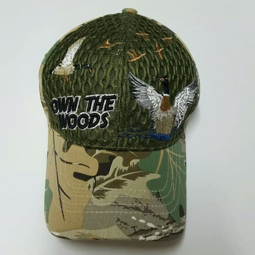 Hunters "Own The Woods" Hunting Ducks Camo Adjustable Baseball Cap Ball Hat C2 - Thumbnail 4